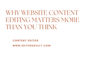 Why Website Content Editing Matters More Than You Think